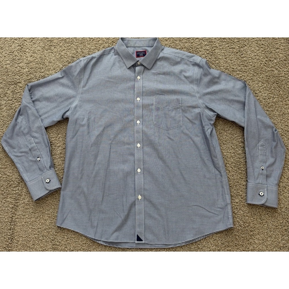 UNTUCKit Men's Wrinkle-Free Button Down Shirt Blue Size XL‎